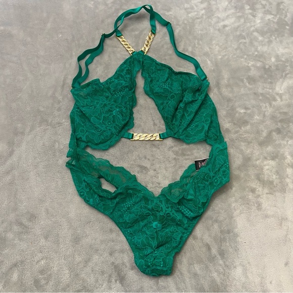 New! Victoria’s Secret Very Sexy High-Neck Lace Chain Teddy 4378 - Picture 4 of 9